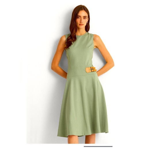 Lauren Ralph Lauren Dresses & Skirts - Lauren Ralph Lauren Green Sleeveless A-Line Midi Sophisticated DressPlus Size 18